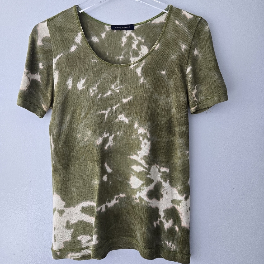 Vintage Loro Piana Scoop Neck Short Sleeve Shirt, sL